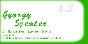 gyorgy szemler business card