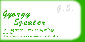 gyorgy szemler business card